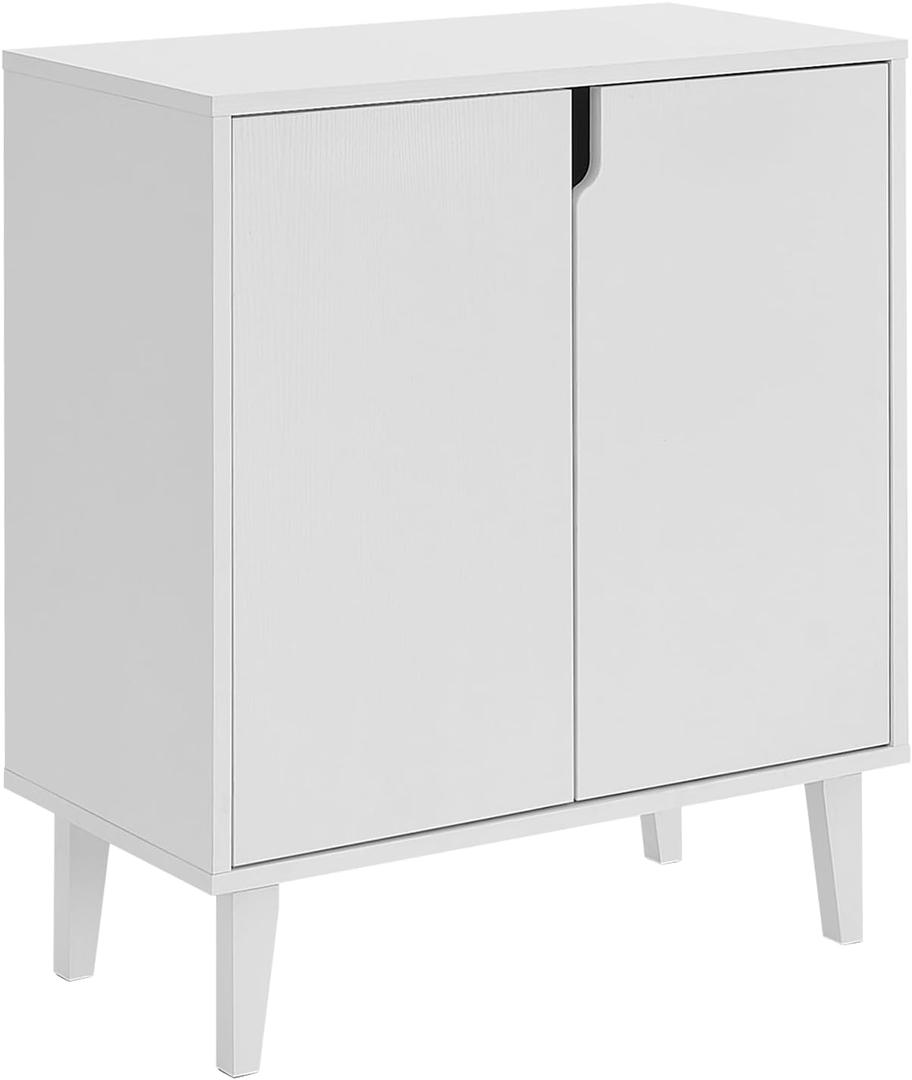Panana White Coffee Bar Cabinet, Farmhouse Kitchen Sideboard Buffet Storage Cabinet White Accent Sideboard Buffet Cabinet for Kitchen, Dining Room, Living Room, Hallway