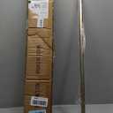 Warm Gold Disc Curtain Rods, 28-48 Inches Window Curtain Rod,Adjustable Room Darkening Drapery Rod with Aluminum Finials and Brackets,Wrap Around Design