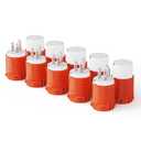 PLUGTUL Extension Cord Ends Male and Female, Replacement Plug & Connector Set, 3 Prong, 15Amp, 125Volt, NEMA 5-15P & NEMA 5-15R, ETL Listed, 5 Set, Orange