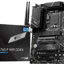 MSI PRO B760-P WiFi DDR4 ATX Motherboard, 4X DDR4~128GB, 5X PCI-E x16, 2X M.2, 4X SATA, 2X USB 3.2, 4X USB 2.0, 1x USB-C