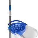 Clorox Microfiber Spin Dry Microfiber Mop and Bucket System, Blue/White