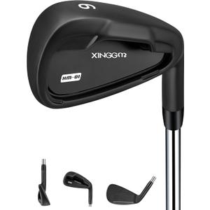 XM-01 Individual Golf Irons or Golf Irons Set - Premium Men Golf Club Iron with Steel Shaft for Left Hand Golfers Stiff Flex (Left) #6 Iron Single