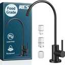 KES Lead-Free Drinking RO Water Faucet for Kitchen Sink (Food Grade Stainless Steel), Reverse Osmosis Faucet, Water Filter Faucet for RO Water Filtration System, Non-Air Gap, Black, Z506LF-BK