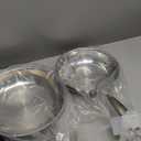 Amazon Basics 2-Piece Oven Safe, Riveted Handle Stainless Steel Induction Frying Pan Set - Silver, 8-inch & 10-inch