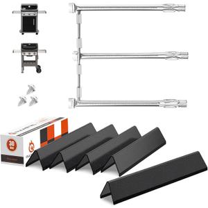 Spirit e310 Grill Parts, 7636 Flavorizer Bars and 69787 Burner Tube Kit for Weber Spirit 300 and GS4 Spirit II E310 Spirit E310 E/S315 E/S320 Grills With Front Control, Heat Plates 15.3" & Burner 18"