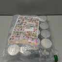 18 Pack Christmas Plastic Snow Globes Kit Includes 18 Clear Snow Globe, 36 Mini Xmas Trees, 18 Christmas fillable Ornaments, 1 Xmas Sticker with Glitter for DIY Crafts Home Winter Decor