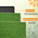 LOOBANI Large Dog Grass Pad with Tray - Dog Litter Box - Indoor Potty for Apartment and Patio Training - with 2 Packs Grass Pee Pads for Replacement, 47.629 Inch