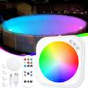Rechargeable Submersible Pool Lights with Remote,Waterproof Pool Lights for Above Ground Pool,Magnetic Swimming Pool Light,Underwater Color Changing Led Pool Light for inground Pool,Hot tub-1PC