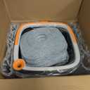 Mop and Bucket Set, Spin Mop with Separate Dirty Water System, Deep-Cleaning Mops for Floors, Versatile Mops for Walls (4 Pad)