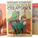 Tiny Worlds: Dinosaur Dynasties: Cretaceous Creatures Cards, Set of 30 Learning Flash Cards, Collectible Information Cards for Kids and Adults, Gifts for Children Above 6 Years Old
