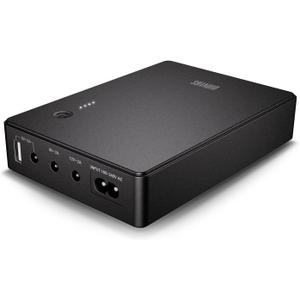 Shanqiu Mini UPS Battery Backup Uninterruptible Power Supply for Router, Modem, Security Camera with Input AC Output USB 5V DC 5V 9V 12V (37Wh)