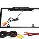 AOCISKA License Plate Frame Backup Camera, Rear View Camera with 8 LED, 170 Viewing Angle Night Vision Car Camera,Waterproof Backup Camera Vehicle Universal for Car,SUV,Truck