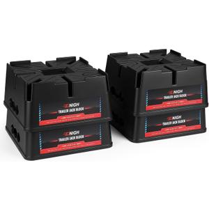 4Pack 4.7"H Heavy Duty Trailer Jack Block Up to 35,000lbs for RV Jack