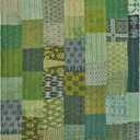 LR Home 50x60 Inch Soft Hand-Woven Bohemian Throw Blanket - Perfect for Bed, Sofa, Couch, and Living Room Decor - Warm blankets for winter - Patchwork Fall Blanket - Christmas Gift - Green