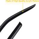Window Rain Guards Visors Shield for 2022-2026 Toyota Tundra Double Cab, Out-Channel Window Vent Wind Shades Deflectors for 22-26 Tundra Extended Cab