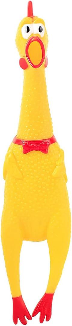 2 x POPLAY Screaming Chicken, Squeaky Chicken Dog Toys Gag Gifts Prank Novelty Toy Party Favors for Kids Adults April Fools Pranks Goodie Bag Fillers Basket Stuffers