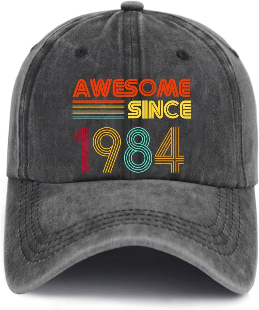 Baseball Cap with Init ial Vintage Adjustable Sunflower Letter Sun Hat Fishing Hats,2025 Retirement Hat Giftss for Women Men (Grey)
