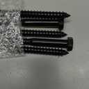 MewuDecor 3/8" x 5" Hex Head Lag Screws Bolts, External Hex Drive, Stainless Steel 304, Black Oxide, Hexagon Head Wood Screws, Partial Thread, 5 PCS