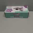 Door Lever Lock (6 Pack) Prevents Toddlers from Opening Doors. 3.25" L * 1.5" W * 4.5" H Easy One Hand Operation for Adults. Durable ABS with 3M Adhesive Backing. Simple Install, No Tools Needed.