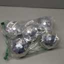4 Pcs Disco Ball Cup with Lid and Straw LED Light up Disco Flash Ball Cocktail Cups Silver Spherical Cup Wine Drinking Tea Syrup Bottle for Party Nightclub Bar