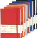 Heture Hardcover Notebooks, 6 Packs A5 Lined Journals Notebook for Writing 160 Pages, 8.2 x 5.5 inch, Classic Ruled Notebooks for College/Work/Travel (Assorted Color-6 Pack)