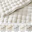 WDCOZY Ivory Twin Quit Size Bedding Sets with Pillow Sham, Lightweight Soft Bedspread Coverlet, Quilted Blanket Thin Comforter Bed Cover for All Season, 2 Pieces, 68x90 inches