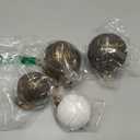 Waipfaru Large(3.15/2.36") Neutral Textured Christmas Balls Ornaments Vintage Rustic Christmas Tree Decorations Shatterproof Hanging Ball for Xmas Farmhouse Decor(Weathered Oak Color) (White Brown Bronze)