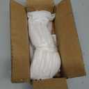 DOWAN Soup Spoons Set of 6, Ceramic Chinese Soup Spoon, Asian Soup Spoons, White Japanese Spoon Large for Ramen Pho Wonton Dumpling Miso, Deep Oval Hook Design(Soft White)