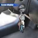 For Bronco Car Keychain, Car Fob Cover Cool Mods Accessories, 4-Door Auto Key Fob Holder Compatible for Bronco 2021 2022 2023 (Blue)