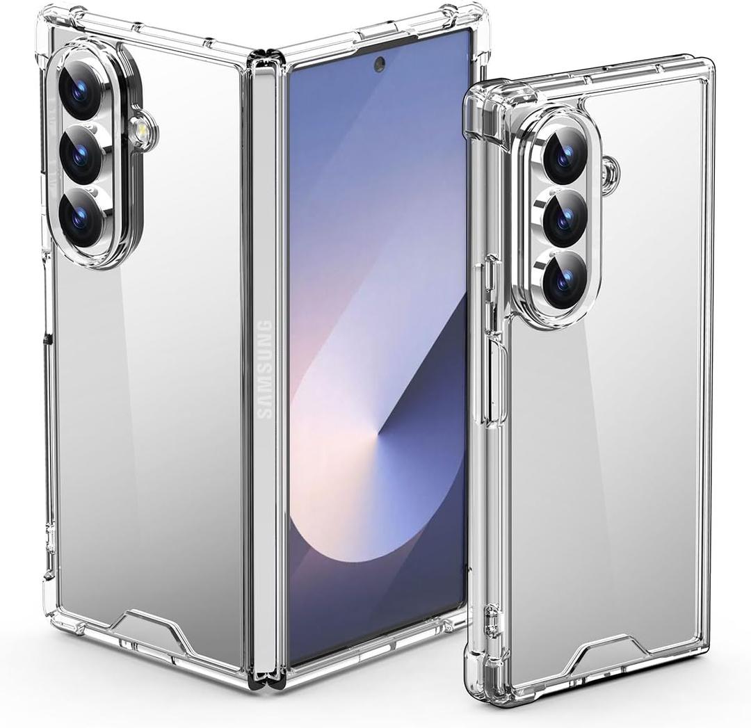 2 x AICase for Samsung Galaxy Z Fold 7 Clear Case Transparent Shockproof Protection Anti-Yellowing Resistant Phone Case for Galaxy Z Fold 7 5G (2025)