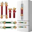 Thyle 6 Pcs Christmas Refrigerator Fridge Door Handle Covers Christmas Angel Cabinet Knob Covers Angel Kitchen Decorations Appliance Microwave Oven Dishwasher Fridge Door Handle Protector for Xmas