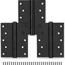 3-Pack Black Door Hinges, 4 Inch Heavy Duty Stainless Steel Hinge for Interior Exterior Doors, Max Loading 150LB, Matte Black Ball Bearing Hinges with Screws, Smooth and Quiet
