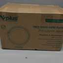 Vplus 350 Pack Paper Plates 7 inch 100% Compostable, Heavy-Duty Disposable Paper Plates Bagasse Natural Biodegradable Eco-Friendly Sugarcane (Nature)