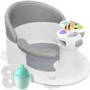 BEBELEH™ Baby Bath Seat for Babies 6 Months & Up - Safe Infant and Toddler Baby Bathtub Seat for Sitting Up - Baby Bath Tub Baby Tub Seat for Shower (Gray)