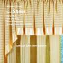 Today's Curtain, Silhouette Stripe Sheer Panel 63", Gold, 60" W x 63" L