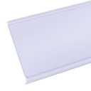 Shelf Label Strips, Pro Painter 100 Pack Adhesive 1.25H Self-Leveling Strip Price Tag Holder for Plastic, Metal and Wood Gondola Shelf, Clear Plastic Front/White Back Sign Holder for 48 Long Shelf, 47-11/16 Inches long by 1-1/4 inch tall