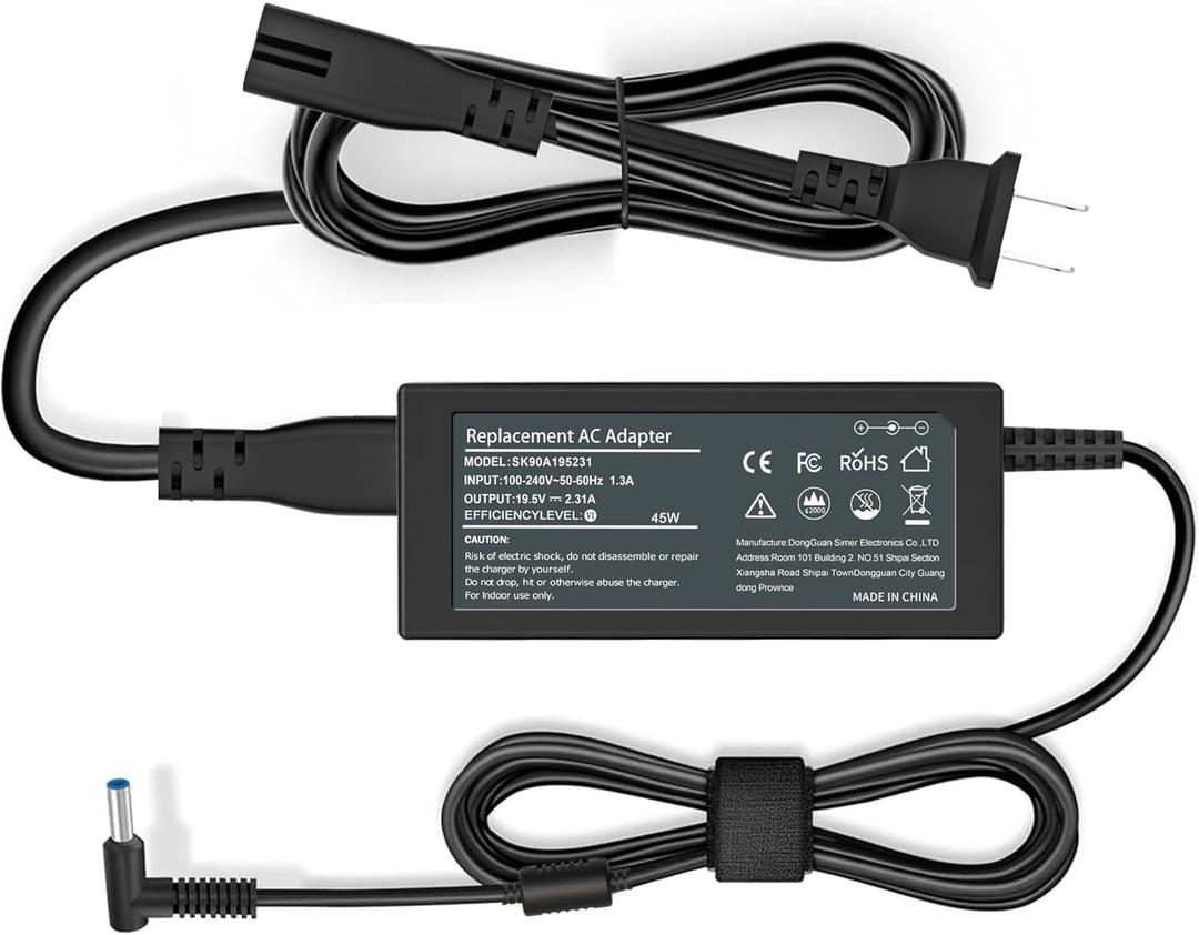 SZGUDULO New 45W 19.5V 2.31A Charger Compatible with HP Laptop Computer Smart Blue Tip Power Adapter