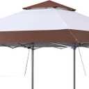 Replacement Cover Compatible with Eagle Peak 13' x 13' Instant Outdoor Canopy Frame, Canopy Cover ONLY, This Particular Replacement Cover Will Not Fit Any Other Models Gazebo, (Brown)