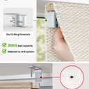 LazBlinds No Drill Bamboo Roman Shades, 29" W x 64" H, Star-Off White