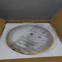 Semi-Flush Chandelier Glass Drum Shade Round Ceiling Light, 13.8 inches