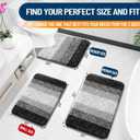 OLANLY Bathroom Rugs Mat 24x16, Extra Soft Absorbent Microfiber Bath Rugs, Rubber Backing, Quick Dry, Machine Washable Bath Mats for Bathroom Floor, Tub and Shower, Home Decor Accessories, Black
