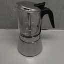 Geesta Premium Crystal Glass-Top Stovetop Espresso Moka Pot - 4/6/ 9 Cups Stainless Steel Coffee Maker- 360ml/12.7oz/9 cup (espresso cup=40ml)