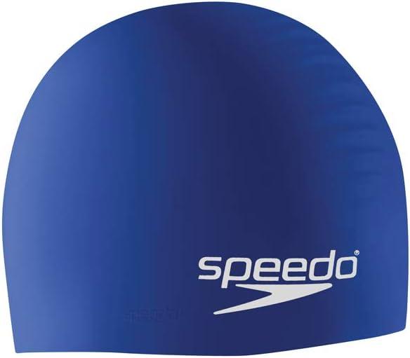 Speedo Unisex-Youth Swim Cap Silicone Junior (Royal Blue) Free Size