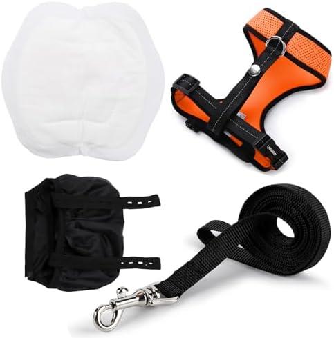 Yesito Adjustable Chicken Harness Diaper (5.4ft Leash) – Breathable & Washable Secure Training for Hens, Ducks & Chicks | Outdoor Walking & Discipline Solution, M