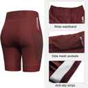 Lo.gas Cycling Shorts Women Padded Bike Shorts Womens with Padding 3D Gel Pad Bicycle Biking Cargo High Waist Ergonomic (Red, XS)
