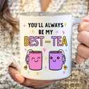 Gossby Friend Coffee Mug - BEST-TEA - Gifts for Best Friend Women - Christmas Friendship Gift for Female Friend - Best Friends Birthday Gift - Besties BFF Gifts - 11oz White Ceramic Cup