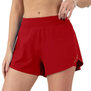 POSESHE Women's Large Size Running Casual Shorts Summer Sports Fitness High Waist Fitness Yoga Pants, 2XL