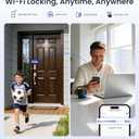Veise VE027 Built-in Wi-Fi Smart Lock, Fingerprint Keyless Entry Front Door Lock, App Remote & Voice Control, No Hub Needed, Touchscreen Keypad Deadbolt, IP65 Waterproof, BHMA Grade 3, Satin Nickel