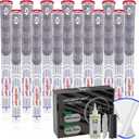 Premium Rubber Golf Grips 13 Pack, Anti-SlipSuper Stability,Cord Rubber, Golf Club Grips,Standard/MidSize/Oversize,13 Grips with All Kits