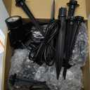 APONUO Metal Outdoor Solar Landscape Lights, Waterproof Spotlight 6-in-1 for Yard Landscape Lighting, Auto On/Off for Pathway, Driveway, Patio (Warm White)